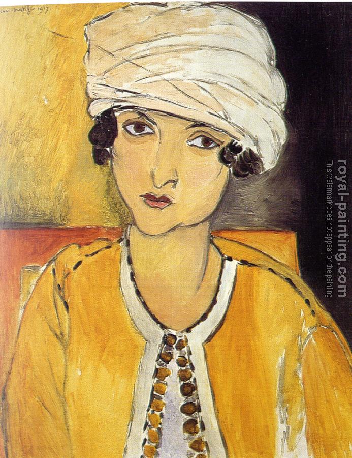 Henri Emile Benoit Matisse : laurette with turban yellow jacket